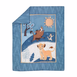 Lambs & Ivy Lion King Adventure 3Piece Baby Crib Bedding Set Blue