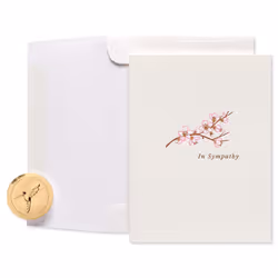 Papyrus Blank Sympathy Card (Floral Branch)
