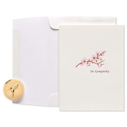Papyrus Blank Sympathy Card (Floral Branch)