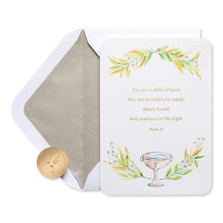 Papyrus Baptism or christening card Love and Many Blessings