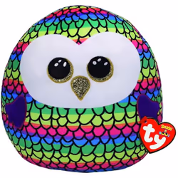 TY Owen Owl Squish-A-Boo 10"