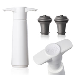 Vacu Vin Wine Saver Pump White with Vacuum Wine Stopper - Keep Your Wi