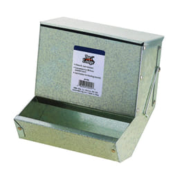 LITTLE GIANT Steel Small Animal Feeder with Lid - Pet Lodge - Small Animal Feed Box  Hold Several Days Worth of Feed  Great for Rabbits  Ferrets and O