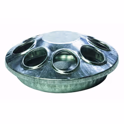 Miller Manufacturing 9808 6Inch Round Poultry Feeder GreySilver