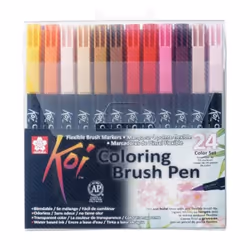 Sakura Koi, Multicolour, Black, Multicolour, 24 colours, Round, Blister, 24 pc(s)