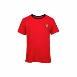Star Trek 869097-2xlarge Star Trek Security Guards Decal T-Shirt, Red - 2XL