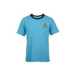 Star Trek 869090-3xlarge Star Trek Commander Spock Decal T-Shirt, Blue - 3XL