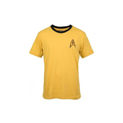 Star Trek 869083-medium Star Trek Captain Kirk Decal T-Shirt, Yellow - Medium