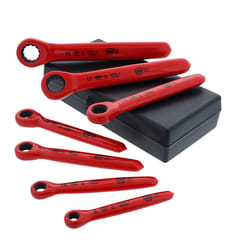Wiha 21290 Ratchet Wrenches  Metric with Insulated Handle  7 Piece Set