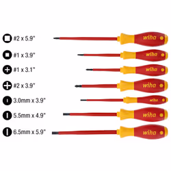 Wiha 32097 | 7 Piece Insulated SoftFinish Screwdriver Set