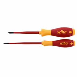 Wiha 32189 Insulated Screwdrivers Slim No.2 and 4.5 2-Piece Set