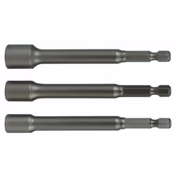 Wiha 70492 Nut Setter Magnetic 3 Piece Set 1/4  5/16 & 3/8 x 6'' OAL on 1/4"" Hex Drive