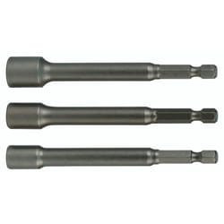 Wiha 70492 Nut Setter Magnetic 3 Piece Set 1/4  5/16 & 3/8 x 6'' OAL on 1/4"" Hex Drive