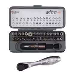 Wiha 74958 32 Piece GoBox Security Bit Set with Mini Ratchet