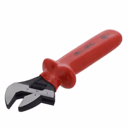 Insulated Adjustable Wrench, 8 in., Red
