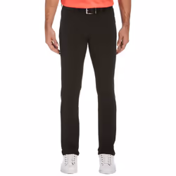 PGA TOUR Men's Flat Front Comfort Stretch 5 Pocket Golf Pant  Black He