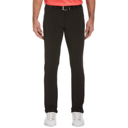 PGA TOUR Men's Flat Front Comfort Stretch 5 Pocket Golf Pant  Black He