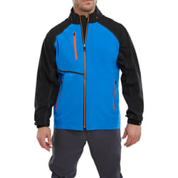 FootJoy Mens 2024 HydroTour Waterproof Dryseal 4 Way Stretch Golf Jacket - M, Sapphire/Black/Orange