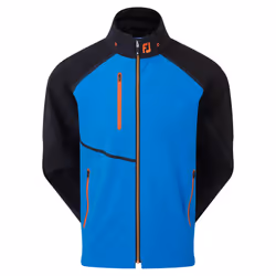 FootJoy Mens 2024 HydroTour Waterproof Dryseal 4 Way Stretch Golf Jacket - M, Sapphire/Black/Orange