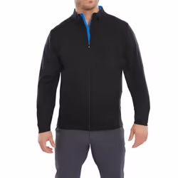 FootJoy Mens 2024 Hybrid Windproof Water Repellent Thermal Golf Jacket - XXL, Black