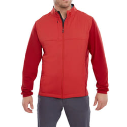 FootJoy Mens 2024 Hybrid Windproof Water Repellent Thermal Golf Jacket - XXL, Red Tonal