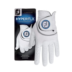 FootJoy Mens HyperFLX Golf Gloves White Cadet Medium  Worn on Left Hand
