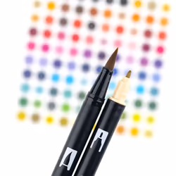 Tombow 56170 Dual Brush Pen Art Markers  Portrait  10-Pack. Blendable