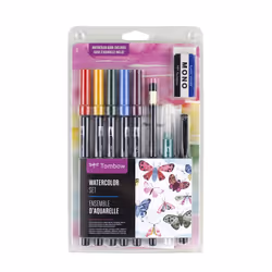 Tombow 56198 Watercolor Set. Includes Dual Brush Pens  Water Brush  Bl