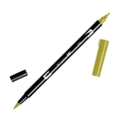 Tombow Dual Brush Pen Art Marker  076 - Green Ochre  1-Pack