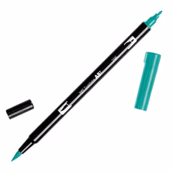 Tombow 56534 Dual Brush Pen Art Marker 296 - Green 1 Pack. Blendable Brush & Fine Tip Marker