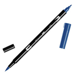 Tombow 56559 Dual Brush Pen Art Marker  528 - Navy Blue  1-Pack. Blendable  Brush and Fine Tip Marker