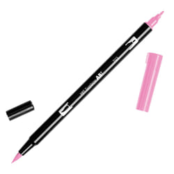 Tombow 56579 Dual Brush Pen Art Marker  703 - Pink Rose  1-Pack. Blendable  Brush and Fine Tip Marker