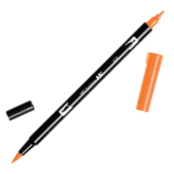 Tombow 56608 Dual Brush Pen Art Marker  925 - Scarlet  1-Pack. Blendable  Brush and Fine Tip Marker