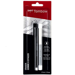 Tombow 57317 MONO Zero Eraser Value Pack  Rectangle 2.5mm. Precision Tip Pen-Style Eraser with Refill