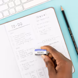 Tombow 57321 MONO Eraser White Small 5-Pack. Cleanly Removes Marks Without Damaging Paper