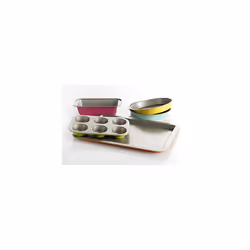 Gibson Home ColorSplash Lyneham 5 Piece Carbon Steel Bakeware Set  Gray
