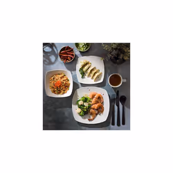 Gibson 92576.16 Zen Buffetware Square Dinnerware Set - 16 Piece