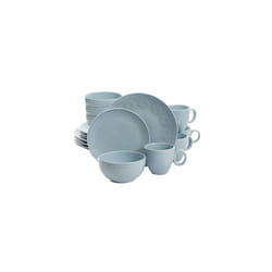 Gibson Elite Alemany 16 Piece Dinnerware Set  Aqua