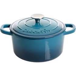 Crock-Pot Artisan Round Enameled Cast Iron Dutch Oven 3-Quart Gradient Teal