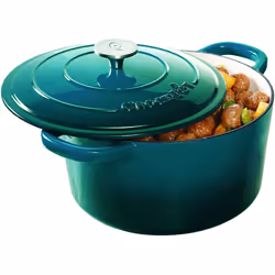 Crock-Pot Artisan Round Enameled Cast Iron Dutch Oven  3-Quart  Gradient Teal