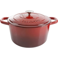 Crock-Pot Artisan Round Enameled Cast Iron Dutch Oven  3-Quart  Gradient Red