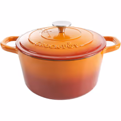 Crock-Pot Artisan Round Enameled Cast Iron Dutch Oven 5-Quart Sunset Orange