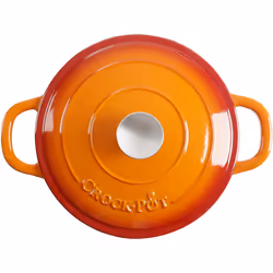 Crock-Pot Artisan Round Enameled Cast Iron Dutch Oven  5-Quart  Sunset Orange