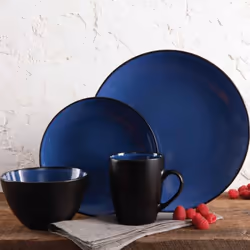 Gibson 109536.16R tableware set 1 pc(s) Black, Blue