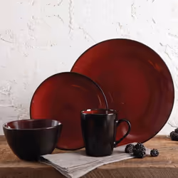 Gibson 109537.16R tableware set 1 pc(s) Black, Burgundy
