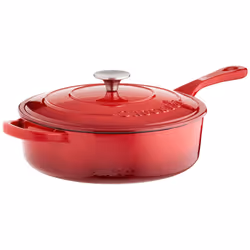 Crock Pot Artisan 3.5 Quart Enameled Cast Iron Deep Saut? Pan Scarlet