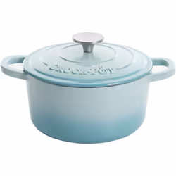 Crock-Pot Artisan Round Enameled Cast Iron Dutch Oven 3-Quart Aqua