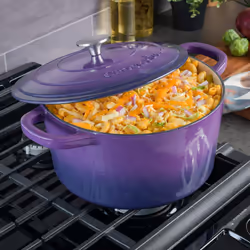 Crock-Pot Artisan Round Enameled Cast Iron Dutch Oven  7-Quart  Lavender Purple