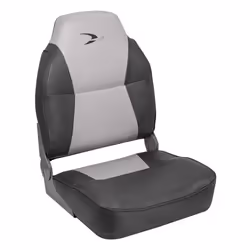 Wise 8WD640PLS-664 Lund Style High Back Boat Seat  Grey/Charcoal