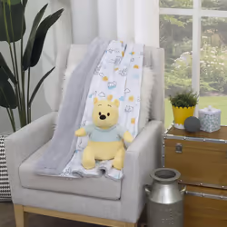 Disney Winnie The Pooh Yellow and Aqua Plush